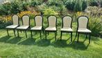 Vintage Spahn eetkamerstoelen bentwood leder 6x, Zwart, Vintage, Hout, Ophalen of Verzenden