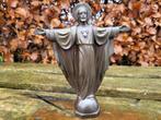 antiek beeld heilig hart van jezus bronzen gegoten sculpuur, Antiek en Kunst, Ophalen of Verzenden