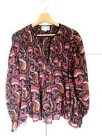 MISA nieuwe roze rode bloem dessin blouse ruches 42 CHCS, Misa, Ophalen of Verzenden, Roze
