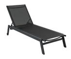 2x Ligbed Bonaire | Black | Aluminium & Textileen Stapelbaar, Ophalen of Verzenden, Zo goed als nieuw, Aluminium, Verstelbaar