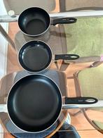 Brabantia Pannenset - 2 Koekenpannen + Hapjespan ZGAN, Huis en Inrichting, Keuken | Potten en Pannen, Inductieplaat, Aluminium