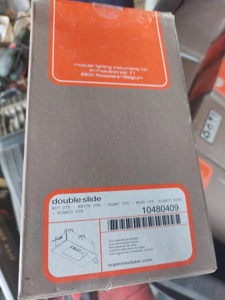 Super Modular Double Slide Inbouwspot - Nieuw (27 stuks), Huis en Inrichting, Lampen | Plafondlampen, Nieuw, Metaal, Ophalen of Verzenden