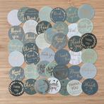 Thank you groen met gouden letters sluitstickers, Hobby en Vrije tijd, Stickers en Plaatjes, Verzenden, Nieuw