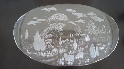Walther glas serveerschaal  cakeschaal, Antiek en Kunst, Antiek | Glas en Kristal, Ophalen of Verzenden