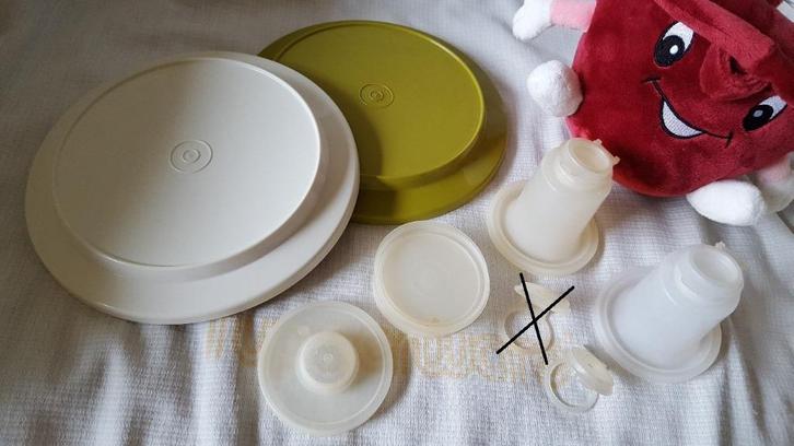 Tup. deksel 1: wat retro vintage deksels, Huis en Inrichting, Keuken | Tupperware, Gebruikt, Overige typen, Ophalen of Verzenden