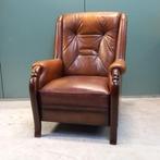 Elegante vintage leren fauteuil uit 1963, Gebruikt, Ophalen of Verzenden, 50 tot 75 cm, Leer