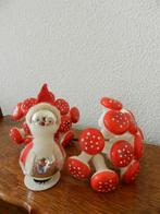 Oude watten paddenstoelen, kerst decoratie, Diversen, Ophalen of Verzenden, Gebruikt