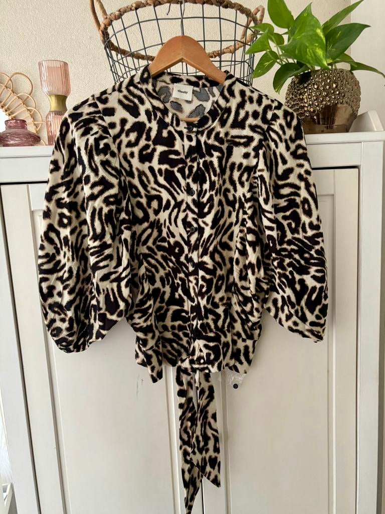 Shoeby viscose blouse maat S, Ophalen of Verzenden, Zo goed als nieuw, Maat 36 (S), Bruin