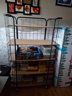 Industriële bakkerskar zwart met 5 schappen, Ophalen, Gebruikt