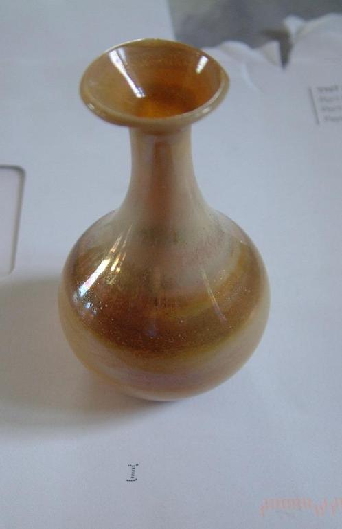 Oud puntgaaf dun glas irise mini vaasje flacon flesje, Verzamelen, Overige Verzamelen, Ophalen of Verzenden