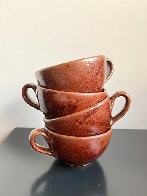 Set aardewerk koffiekoppen, Antiek en Kunst, Antiek | Servies los, Ophalen of Verzenden