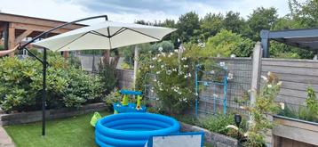 Zweefparasol, 280cm diameter, crème kleur beschikbaar voor biedingen