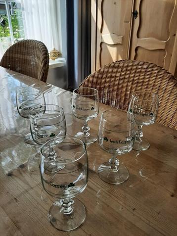 6 - IRISH COFFEE - GLAZEN - KRISTAL DIA 6,5 CM - HG 14,5 CM  beschikbaar voor biedingen