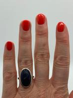 X280 Prachtige zilveren ring blauwe steen maat 19, Sieraden, Tassen en Uiterlijk, Antieke sieraden, Ophalen of Verzenden, Zilver
