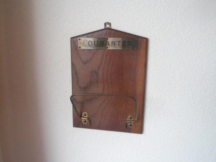 Art Deco Couranten KRANTENHOUDER wandrekje voor post, krant, Antiek en Kunst, Antiek | Kantoor en Zakelijk, Ophalen of Verzenden