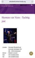 2 kaarten 23-12 Herman van Veen 80, Antwerpen, Tickets en Kaartjes, Twee personen, December