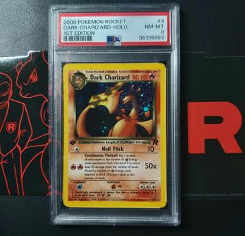 1st Edition Holo Rare PSA Dark Charizard Rocket Set beschikbaar voor biedingen