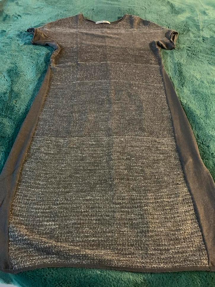 Grijze Transit Par Such Jurk - Maat 3, Kleding | Dames, Jurken, Zo goed als nieuw, Maat 42/44 (L), Grijs, Knielengte, Ophalen of Verzenden