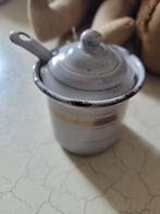 Antiek emaille poppen potje foto 1 t/m 6, Antiek en Kunst, Antiek | Speelgoed, Ophalen of Verzenden