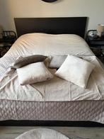 Ikea bed met auping onderstel, Ophalen, Tweepersoons, Bruin, Hout