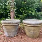* grote Bloempotten Tuinpotten zandsteen beton Bakken Potten, Tuin en Terras, Ophalen, Nieuw, Rond, Tuin