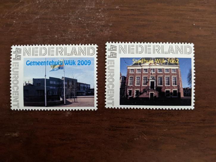 NL; 2 PERSOONLIJKE ZEGELS STADHUIS WIJK BIJ DUURSTEDE, Postzegels en Munten, Postzegels | Nederland, Postfris, Na 1940, Verzenden