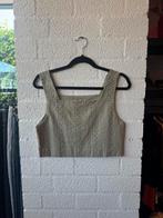 Zara croptop groen maat XS katoen, Kleding | Dames, Tops, Zara, Ophalen of Verzenden, Zo goed als nieuw, Zonder mouw