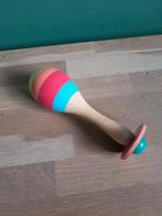 De Groene Merel houten maracas sambabal streepjes, Ophalen of Verzenden, Zo goed als nieuw, Overige typen