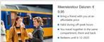 NS Meereisretour geldig tot 6 Dec, Eén persoon, Trein, Nederland, Kortingskaartje