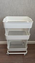 Roltafel trolley van Ikea Raskog wit, Ophalen, Minder dan 50 cm, Wit, Zo goed als nieuw