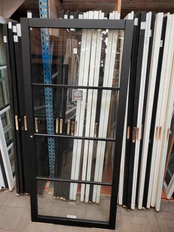 93x211,5cm binnendeur bradford opdek R staallook zwart SL40  beschikbaar voor biedingen