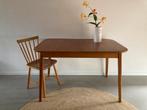 Midcentury vintage teak eettafel uitschuifbaar, Huis en Inrichting, Tafels | Eettafels, Ophalen, Gebruikt, 100 tot 150 cm, 50 tot 100 cm