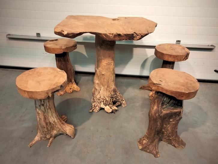 Bartafel wortelteakhout, Huis en Inrichting, Barren, Nieuw, Ophalen of Verzenden