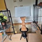 2 Teakhouten Lampenvoeten met Kappen, Ophalen