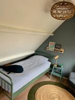 Spijlenbed/ bed met spijlen groen, Ophalen, 90 cm, Tweepersoons, Zo goed als nieuw