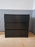 Malm ladekast 3 lades zwart, Ophalen, Nieuw, 50 tot 100 cm, 3 of 4 laden