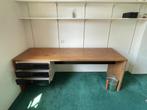 Bureau 3 lade L 200 x D 66 x H 73. Massief hout. Mag voor 25, Ophalen, Gebruikt, Bureau