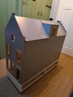 Groot poppenhuis + meubels & poppen, Ophalen, Gebruikt