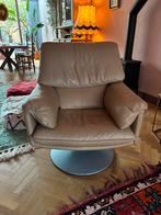 Vintage Leolux leren draaifauteuil, Huis en Inrichting, Fauteuils, Ophalen, 75 tot 100 cm, Leer, 50 tot 75 cm