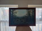 Schilderij op linnen - Boslandschap met herten, Ophalen