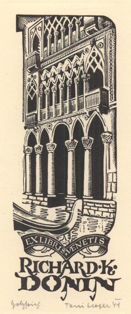 1206 Ex Libris Oostenrijk : Toni Hofer, 1941, Antiek en Kunst, Kunst | Etsen en Gravures, Verzenden