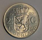 f2,50 guldenmunt Rijksdaalder 1966, zilver, Koningin Juliana, Zilver, Ophalen of Verzenden, Losse munt