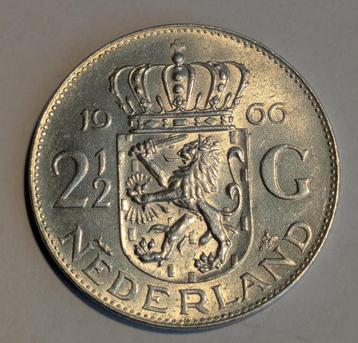 f2,50 guldenmunt Rijksdaalder 1966, zilver  beschikbaar voor biedingen