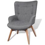 NIEUWE Fauteuil met voetenbank grijs, Huis en Inrichting, Fauteuils, Hout, Venlo, Nieuw, Ophalen of Verzenden