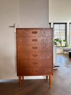 Vintage Deense ladekast, Huis en Inrichting, Kasten | Ladekasten, Ophalen, Mid century, 5 laden of meer, Teakhout