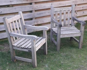 Barlow Tyrie 2 tuinstoelen stoelen teakhout setprijs beschikbaar voor biedingen