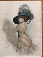 Antiek portret dame/oude gravure, Ophalen of Verzenden