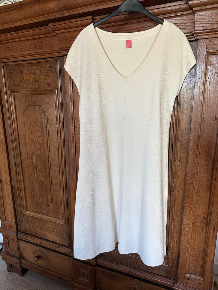 Kyra & Co Jurk Maat 42/XL, Kleding | Dames, Jurken, Zo goed als nieuw, Maat 42/44 (L), Wit, Knielengte, Verzenden