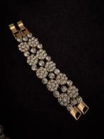 Goud kleurige Armband met strass, Staal, Ophalen of Verzenden, Zo goed als nieuw, Goud