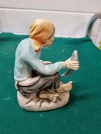 beeld vis markt vrouw porselein vintage, Ophalen of Verzenden